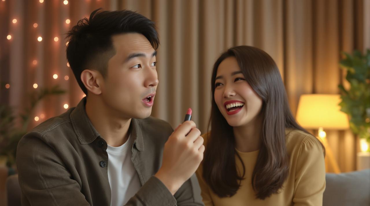 吃瓜网址大全 - 家庭搞笑日常：老婆让老公猜口红色号笑翻全网